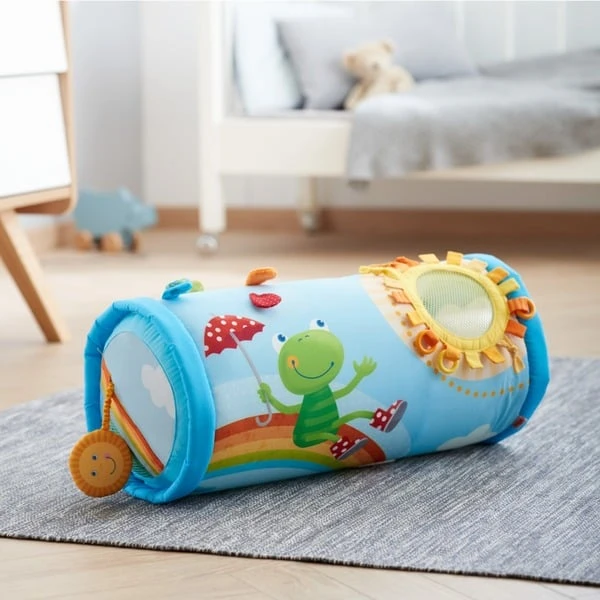 HABA Krabbelrolle Regenbogenwelt, Geschicklichkeitsspiel 5 HABA Krabbelrolle Regenbogenwelt, Geschicklichkeitsspiel – Bild 5