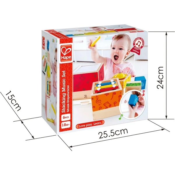 Hape Musik-Stapelwürfel, Musikspielzeug 4 Hape Musik-Stapelwürfel, Musikspielzeug – Bild 4