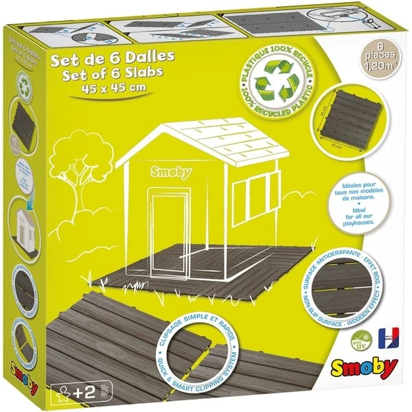 Smoby Bodenplatten-Set Mit Klicksystem, Gartenspielgerät 1 Smoby Bodenplatten-Set Mit Klicksystem, Gartenspielgerät