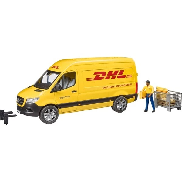 Bruder MB Sprinter DHL Mit Fahrer, Modellfahrzeug 2 Bruder MB Sprinter DHL Mit Fahrer, Modellfahrzeug – Bild 2