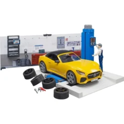 Bruder Bworld PKW-Werkstatt, Kulisse